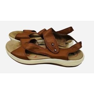 Bionica Womens Leather Comfort Slingback Sandals Brown Size 9